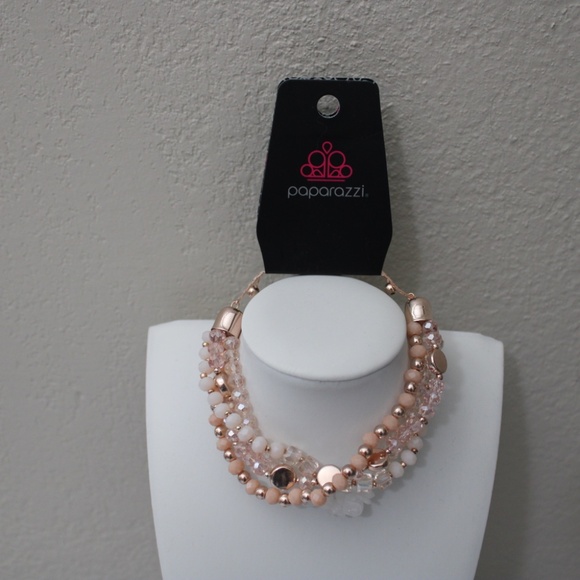 Peach Beaded Bracket - Picture 1 of 4